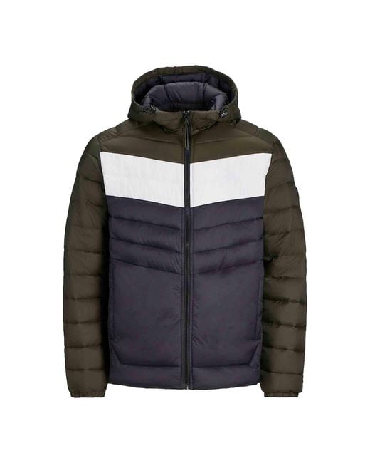 Jack & Jones Black Quilted Puffer Jacket for men