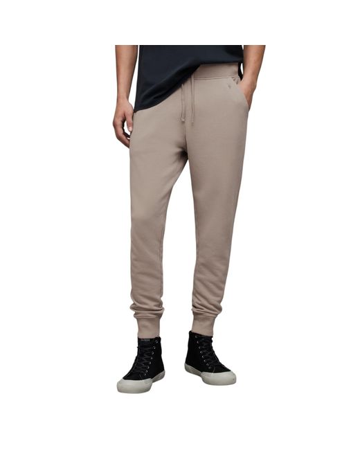 AllSaints Gray Raven Slim Fit Sweatpants Fleece Bottoms Casual Cuffed Cotton for men