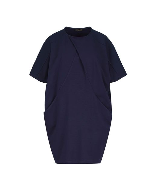 Conquista Blue Batwing Style Dress With Pockets