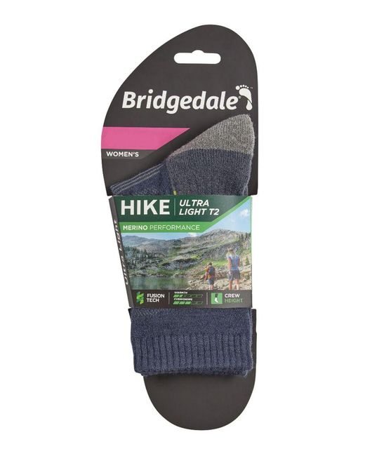 Bridgedale Blue Hiking Ultralight Merino Wool Socks
