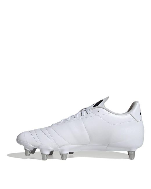 Adidas White Kakari Adults Soft Ground Rugby Boots for men