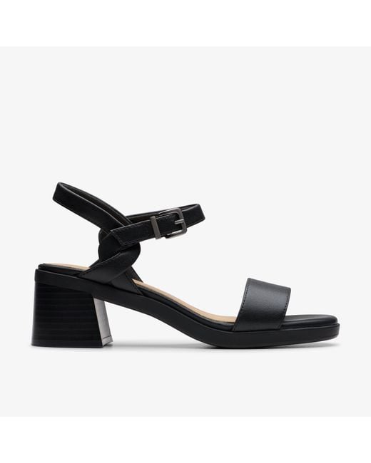 Clarks Black Jaylan Ray Leather Sandals