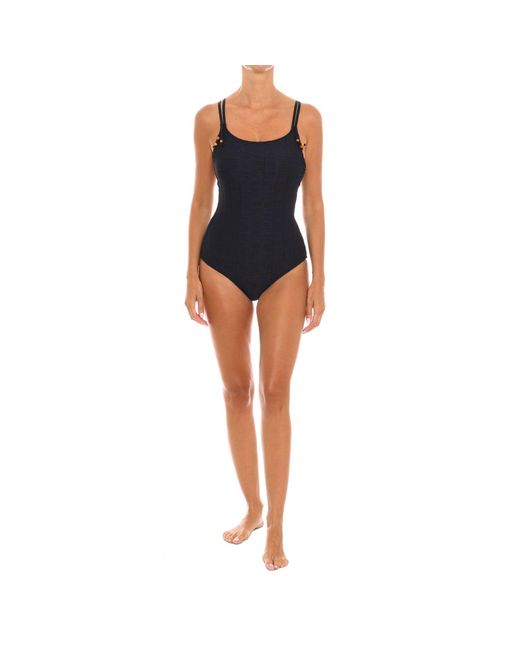 Teleno Blue Round Neckline Swimsuit Eb0216B
