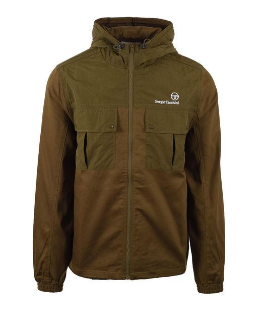 Sergio Tacchini Green Calisti Hooded Jacket Dark for men