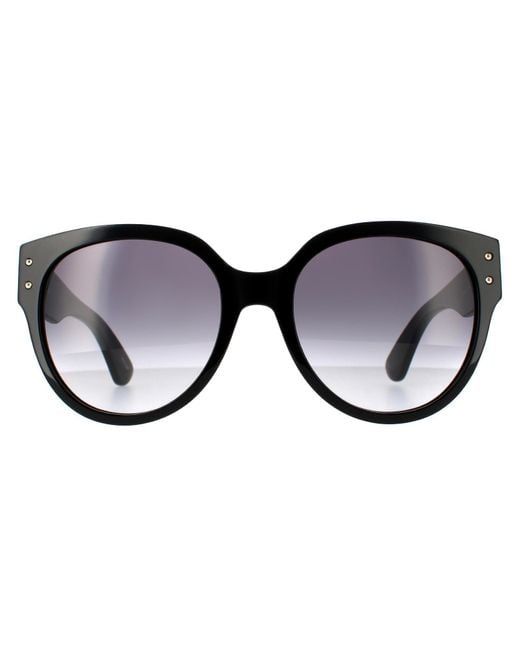 Moschino Black Round Dark Gradient Sunglasses