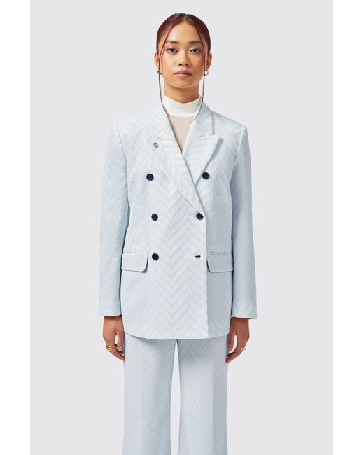 Twisted Tailor White Iris Slim Fit Jacket