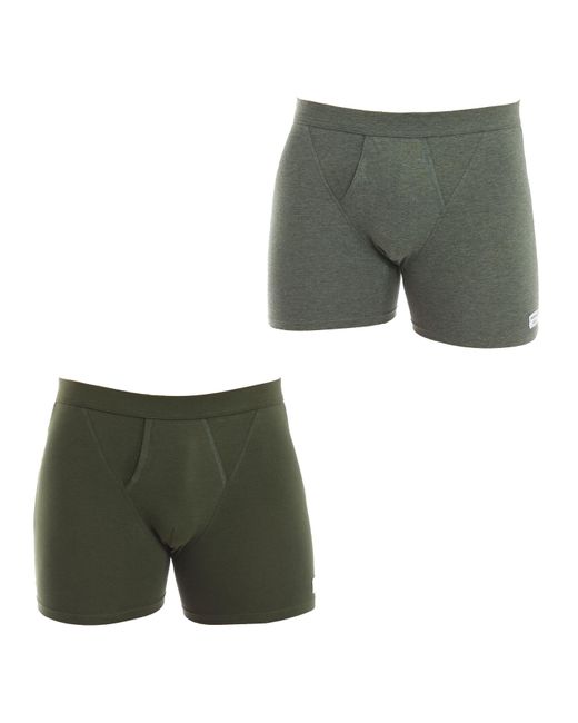 Abanderado Green Pack Of 2 Ocean Organic Cotton Boxers, Model A0Aft For for men