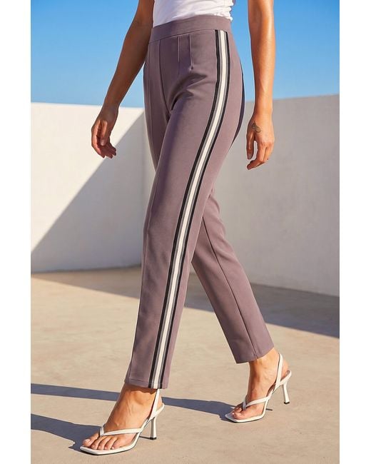 Roman Blue Petite Side Stripe Trouser