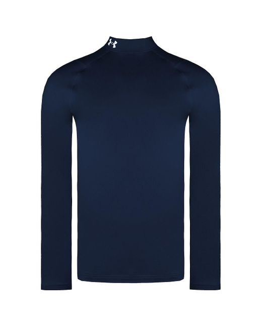 Under Armour Blue Coldgear Infrared Fitted Golf Mock Baselayer 1366269 408 for men