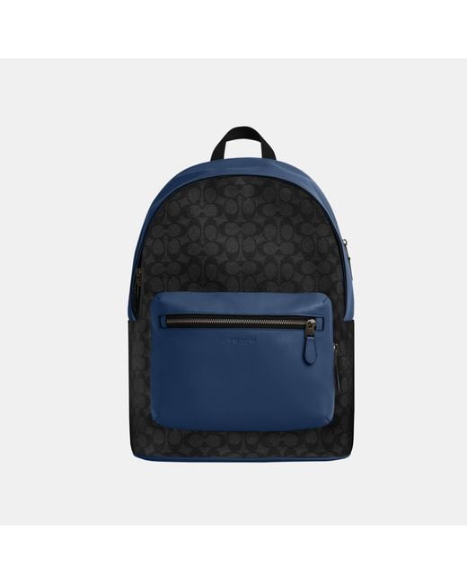 COACH Blue West Backpack for men