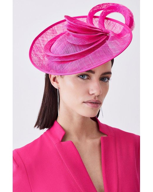 Karen Millen Pink Asymmetric Disc Headband Fascinator