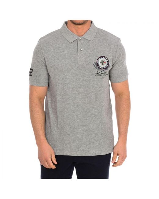 Daniel Hechter Gray Short-Sleeved Polo Shirt 75100-181990 for men