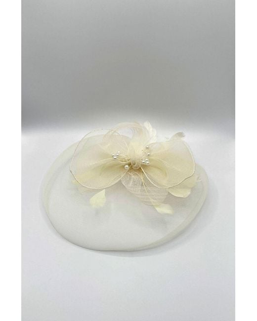SVNX Natural Pearl Bow Bloom Fascinator