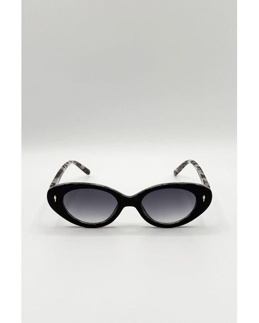 SVNX Brown Classic Cat-Eye Sunglasses
