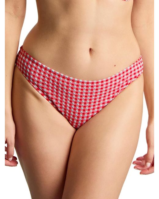 Panache Red Gingham Classic Bikini Brief