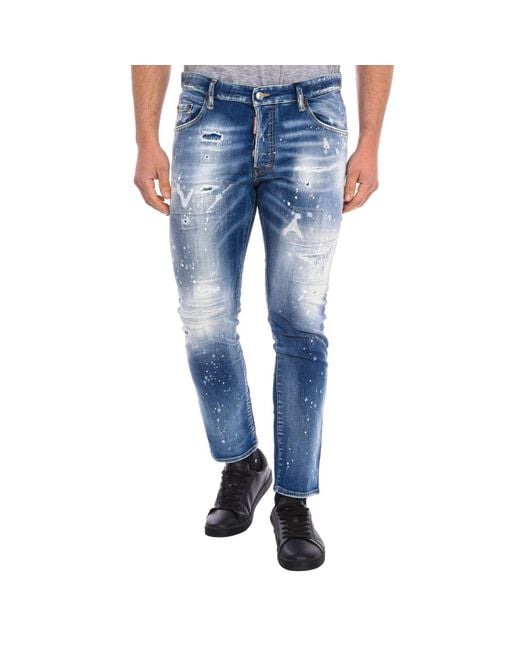 DSquared² Blue Long Pants S74Lb1060-S30789 for men