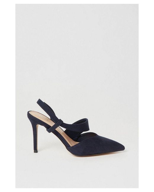 Wallis White Evie Asymmetric Pointed Stiletto High Heel Court Shoes