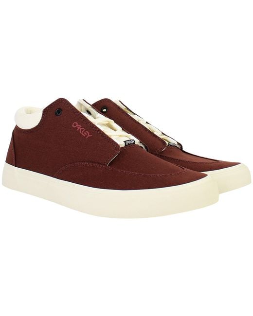 Oakley Red Low-Top Vulcanised Trainers Canvas for men