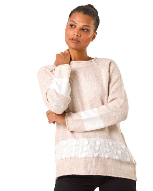 Roman Multicolor Sequin Colour Block Knit Jumper