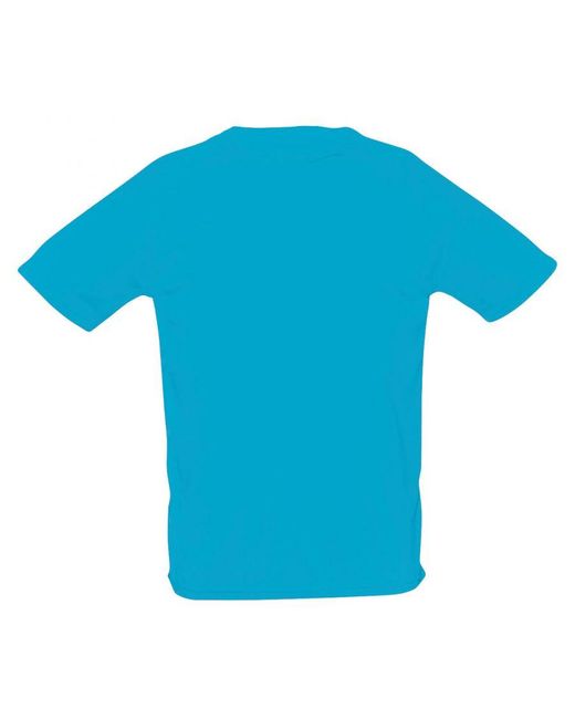 Sol's Blue Sporty Short Sleeve Performance T-Shirt (Aqua) for men