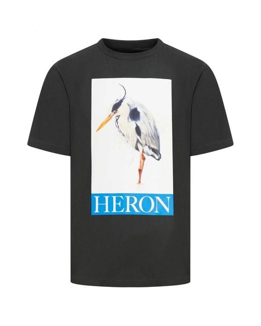 Heron Preston Bird Painted Print T-shirt In Zwart in het Black voor heren
