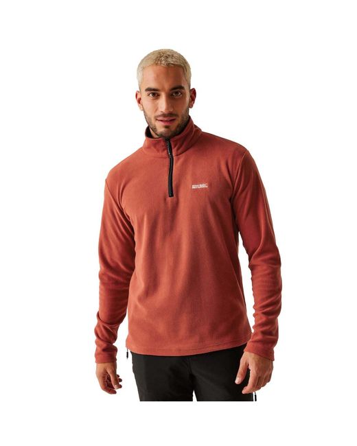 Regatta Red Thompson Half Zip Light Thermal Fleece Jacket for men