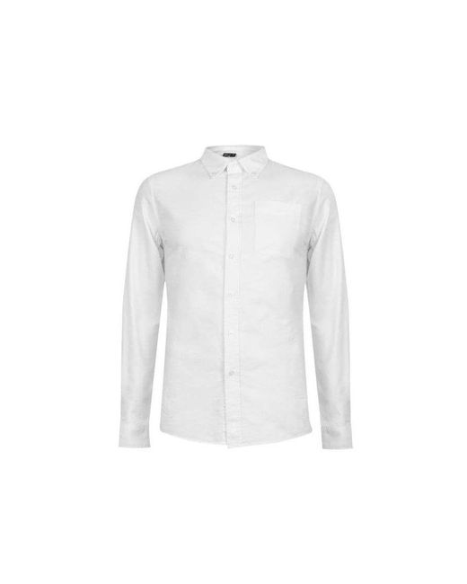 Firetrap White Basic Oxford Shirt for men