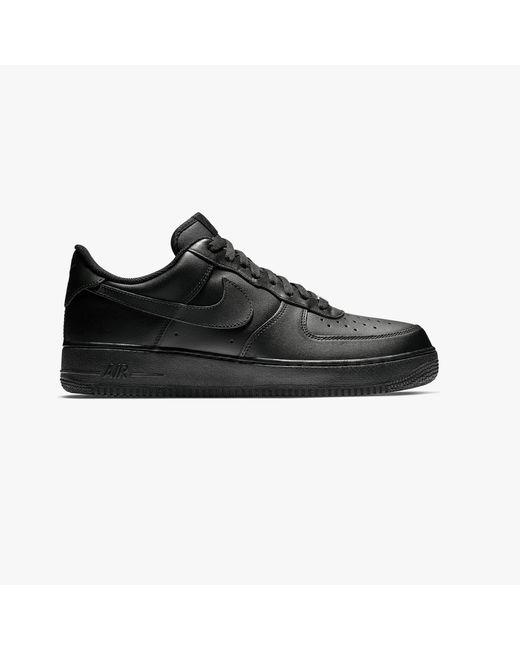 Nike Black Air Force 1 '07 Trainers/ Leather