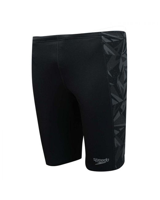 Speedo Black Hyper Boom Panel Jammer Shorts for men