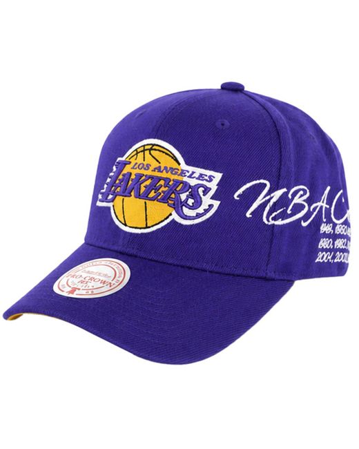 Mitchell & Ness Purple Nba Los Angeles Lakers Champ Wrap Pro Cap for men