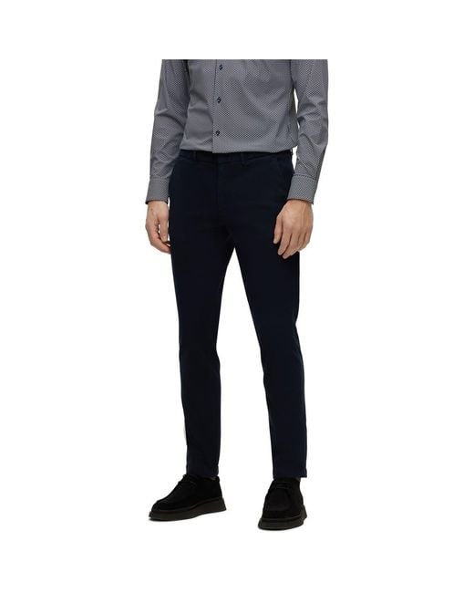 Boss Blue Chino Trousers for men