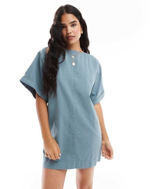 Drop Waist Asos Oversized T Shirt Dress ASOS Twill Boxy T-Shirt