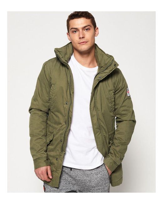Superdry Rookie Military Parka Jacket Cotton in Green for Men | Lyst UK