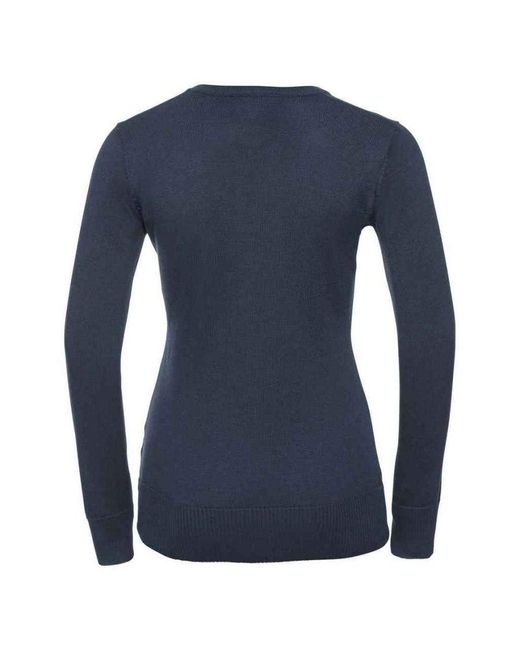 Russell Blue Marl V-Neck Sweatshirt
