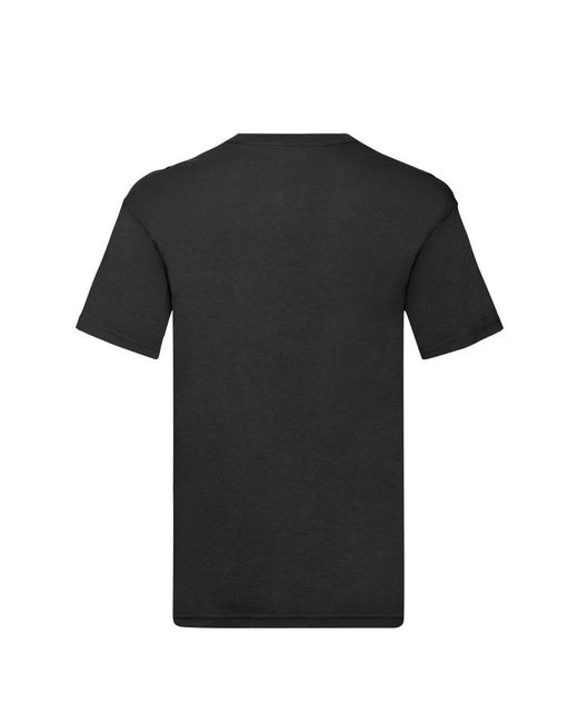 Fruit Of The Loom Black Original Plain V Neck T-Shirt Cotton for men