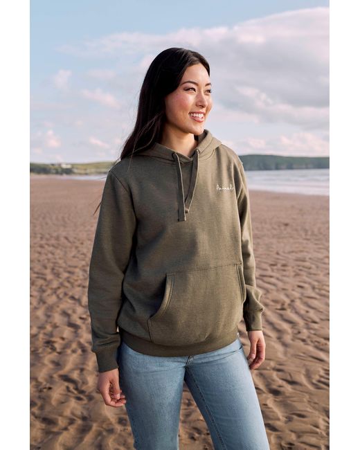 Mountain Warehouse Brown 'Maya' Hoodie With Front Pocket Breathable Cosy Pullover Cotton