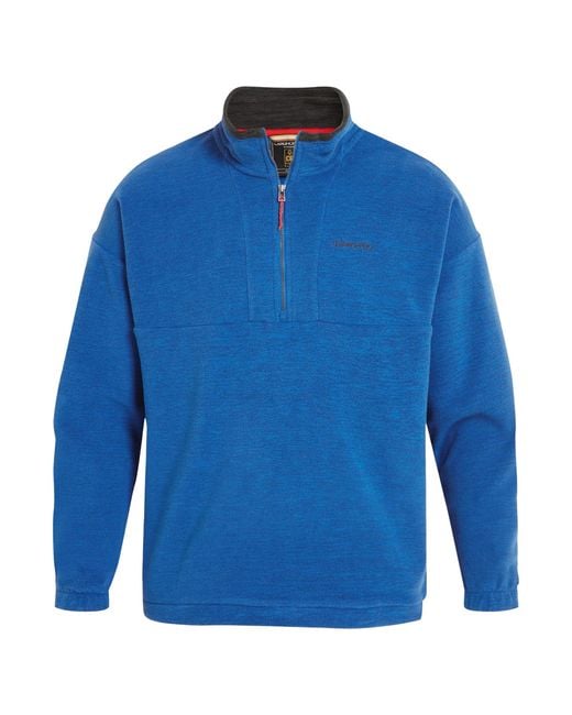 Craghoppers Blue Esk Colour Block Melange Half Zip Fleece Top (Fresh) for men