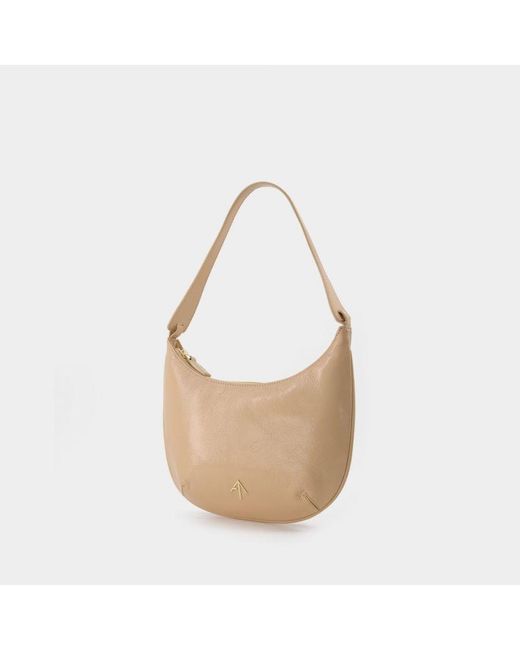 MANU Atelier White Mini Hobo Bag