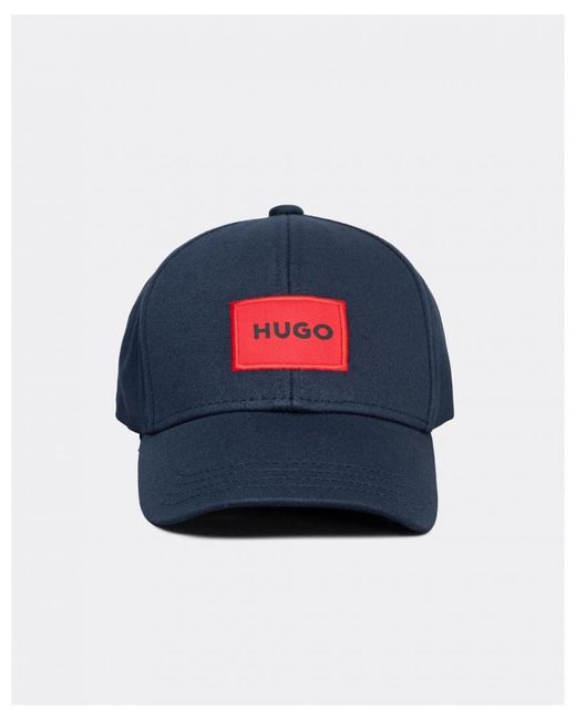 HUGO Blue X 581-Rl Cotton-Twill Cap With Logo Label Nos for men