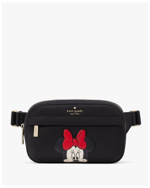 Kate Spade Black Disney X New York Minnie Mouse Faille Belt Bag