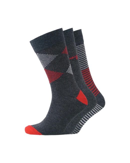 Money Blue Signature Socks (Pack Of 3) for men