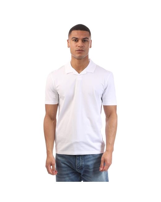 HUGO Dimerspolo Polo Shirt In Wit in het White voor heren