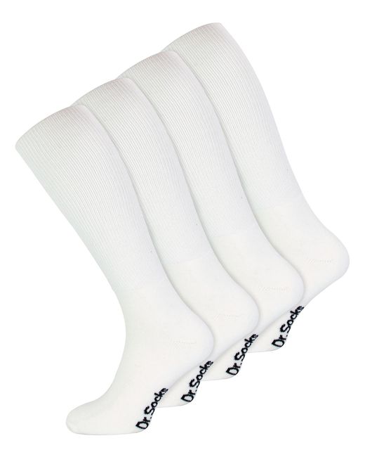 Dr.Socks White Knee High Diabetic Socks for men
