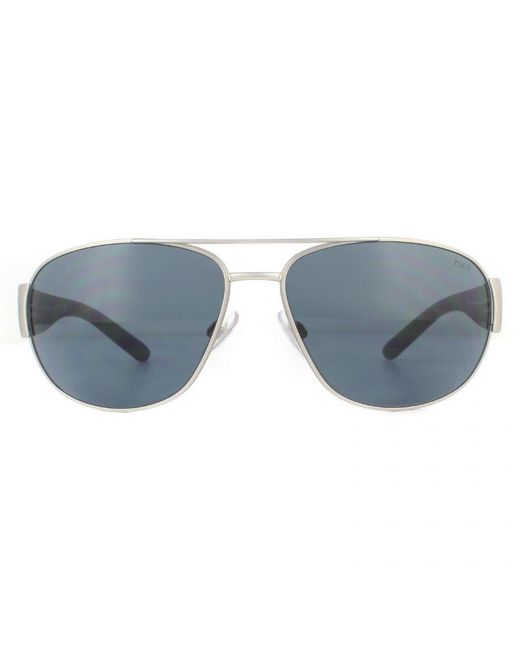 Polo Ralph Lauren Blue Aviator Matte And Sunglasses for men