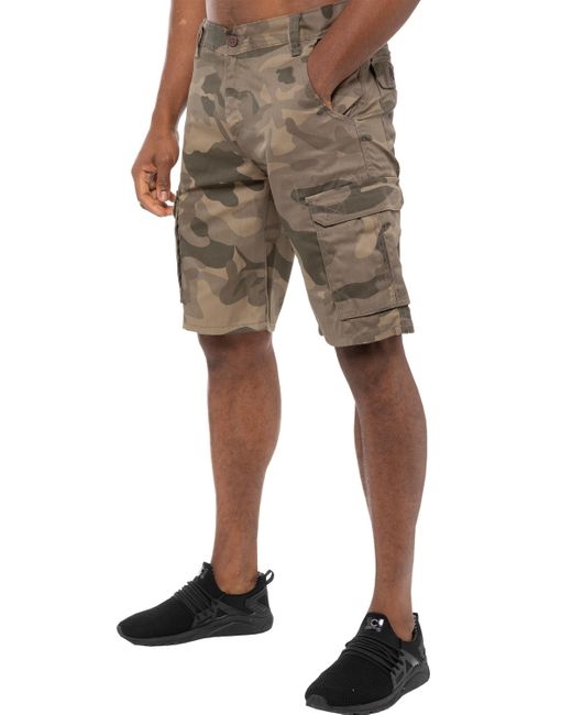 Kruze By Enzo Natural Camo Shorts for men