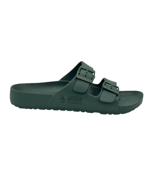 Original Penguin Green Eden Forest Sandals for men