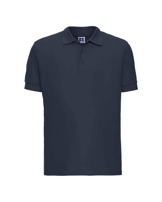 Russell Blue Ultimate Cotton Pique Polo Shirt (French) for men
