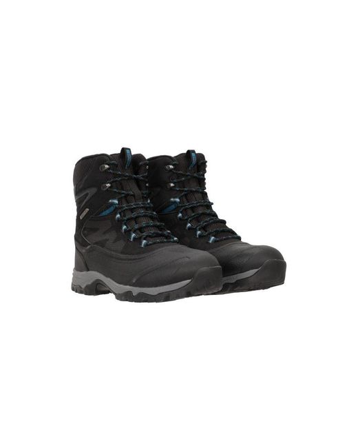 Mountain Warehouse Black Ultra Piste Basher Waterproof Snow Boots for men