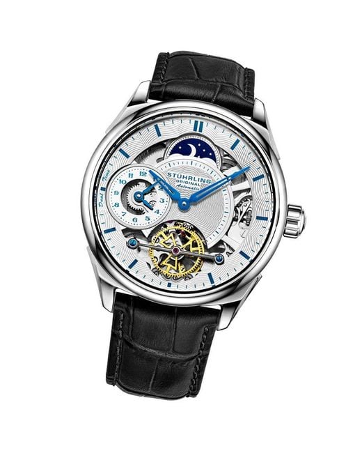 Stuhrling Gray And Presidia Automatic 42Mm Skeleton for men