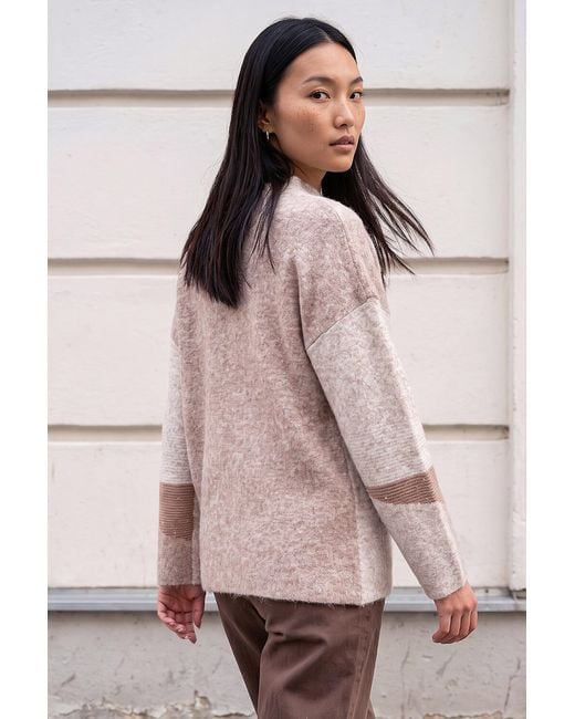 Roman Pink Colour Block Knit Jumper